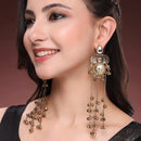 Traditional Ethnic Gold Plated Ghungroo Long Kashmiri Earrings