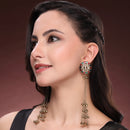 Gold Plated Ethnic Party Wear Long Ghungroo Kashmiri Earrings