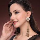 Gold Plated Ethnic Party Wear Long Ghungroo Kashmiri Earrings