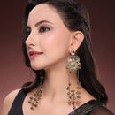 Traditional Ethnic Gold Plated Ghungroo Long Kashmiri Earrings