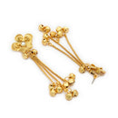 Gold Plated Floral Design Ethnic Ghungroo Kashmiri Earrings
