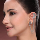 Oxidized Peacock Layered Earrings