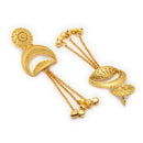 Gold Plated Long Chain Ethnic Ghungroo Kashmiri Earrings