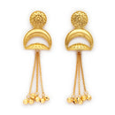 Gold Plated Long Chain Ethnic Ghungroo Kashmiri Earrings