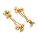 Gold Plated Floral Design Ethnic Ghungroo Kashmiri Earrings