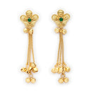 Gold Plated Floral Design Ethnic Ghungroo Kashmiri Earrings