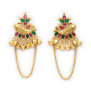Gold Plated Designer Ghungroo Ethnic Chandbali Earrings