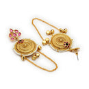 Gold Plated Maharani Style Ghungroo Ethnic Chandbali Earrings