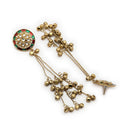 Gold Plated Ethnic Party Wear Long Ghungroo Kashmiri Earrings
