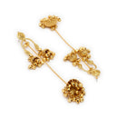 Ethnic Stylish Party Wear Gold Tone Ghungroo Kashmiri Earrings