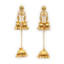 Ethnic Stylish Party Wear Gold Tone Ghungroo Kashmiri Earrings