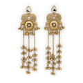 Traditional Ethnic Gold Plated Ghungroo Long Kashmiri Earrings