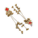 Gold Plated Ethnic Bridal Traditional Kashmiri Ghungroo Earrings