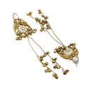Gold Plated Ethnic Antique Finish Long Chain Kashmiri Earrings