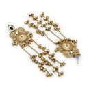 Traditional Ethnic Gold Plated Ghungroo Long Kashmiri Earrings