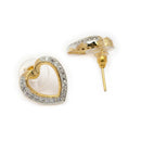 Gold Plated Heart Shape Stud Earrings