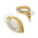 Chic Leaf Design Gold Stud Earrings