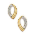 Chic Leaf Design Gold Stud Earrings