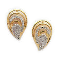 Gold Plated White AD Stone Daily Wear Studs Earrings