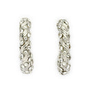 Gold Plated White AD Stone Western Hoop Earrings For Women
