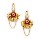 Gold Plated Traditional Ghungroo Ethnic Chandbali Earrings