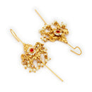 Antique Gold Long Hook Earrings