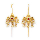 Antique Gold Long Hook Earrings