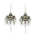 Antique Oxi Long Hook Earrings