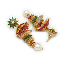 Gold Plated Floral CZ Studded Ethnic Jhumka Jhumki Earrings