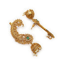 Earrings With Emerald Green Stone