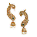 Earrings With Emerald Green Stone