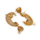 Gold Plated Pearl Ethnic Ear Cuff Earrings For Women