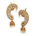 Gold Plated Pearl Ethnic Ear Cuff Earrings For Women