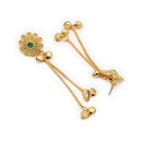 Gold Plated Ethnic Long Chain Ghungroo Kashmiri Earrings