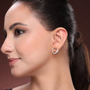 Gold Plated Heart Shape Stud Earrings