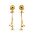 Gold Plated Ethnic Long Chain Ghungroo Kashmiri Earrings