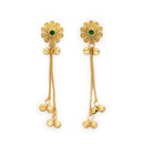 Gold Plated Ethnic Long Chain Ghungroo Kashmiri Earrings