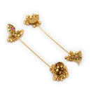 Gold Plated Pearl Stone Ethnic Kashmiri Earrings