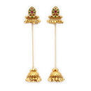 Gold Plated Pearl Stone Ethnic Kashmiri Earrings