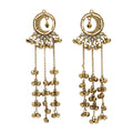 Gold Plated Ethnic Indian Traditional Ghungroo Kashmiri Earrings