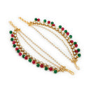 Ethnic Pearl Layered Earrings
