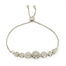 Rhodium Plated Set Of 2 Silver Toned Openable Cuff for Women