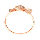 Set of 2 Rose Gold Plated Brass Crystal Bracelet & AD Contemporary Kada Bangle Jewellery Set)