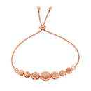 Set of 2 Rose Gold Plated Brass Crystal Bracelet & AD Contemporary Kada Bangle Jewellery Set)