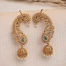 Earrings With Emerald Green Stone