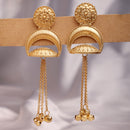 Gold Plated Long Chain Ethnic Ghungroo Kashmiri Earrings