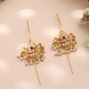 Antique Gold Long Hook Earrings