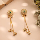 Gold Plated Ethnic Long Chain Ghungroo Kashmiri Earrings