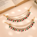 Ethnic Pearl Layered Earrings