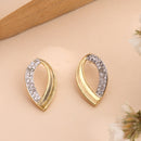 Chic Leaf Design Gold Stud Earrings